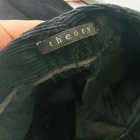 THEORY Black‎ Corduroy Straight Leg Trouser Pants - Picture 6 of 8